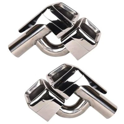 2x Auspuffblende für Mercedes-Benz E-Klasse W212 2009-2014 Edelstahl Endrohre - Bild 1 von 4