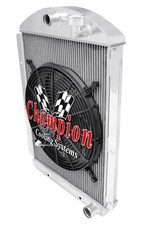 Rn Champion 2 Row Radiator Chevy Config16 Fan For 1941-1946 Chevrolet Truck