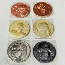 2005 California Lottery Promotion Star Wars 2” Scratcher Coins Complete Set of 6