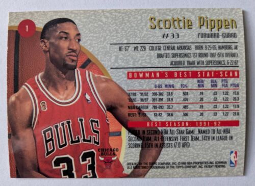 SCOTTIE PIPPEN, 1997-98 BOWMAN'S BEST #1 - Picture 3 of 3