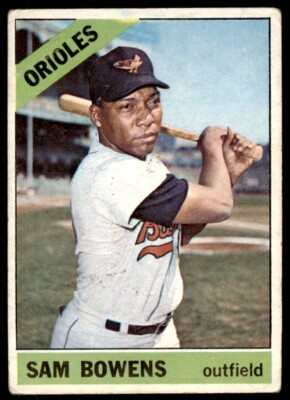 1966 Topps Sam Bowens . Baltimore Orioles #412