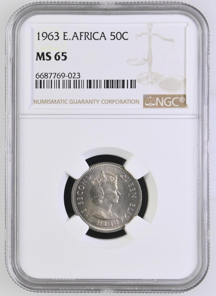 British East Africa 50 Cents 1963 NGC MS 65