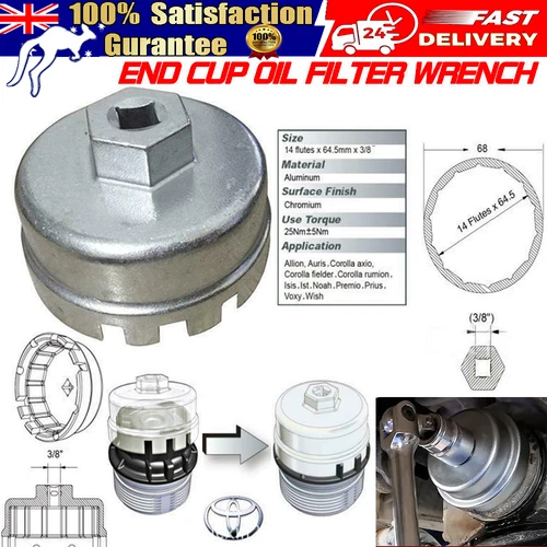 Oil Filter Wrench For Toyota, Corolla & Lexus 4 Cylinder Prius Matrix Rav4 Auris