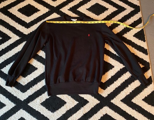 Sudadera vintage años 80 Bill Blass negra cuello redondo talla S - Imagen 3 de 6