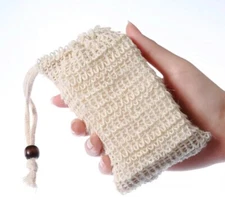 4 Natural Sisal Soap Bag Exfoliating Soap Saver Pouches