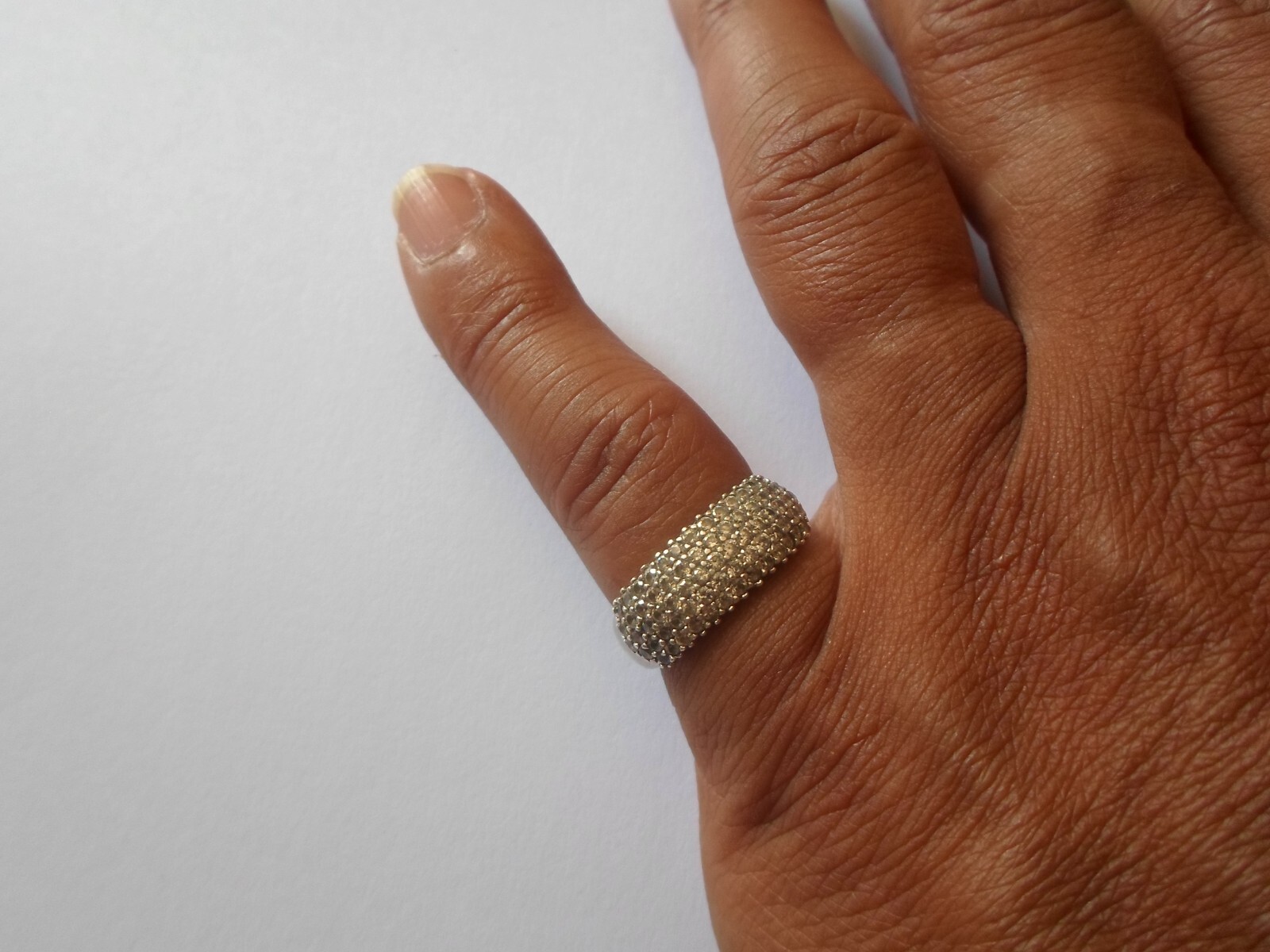 solid silver ring, zirconium pavement, size 52 - image 3