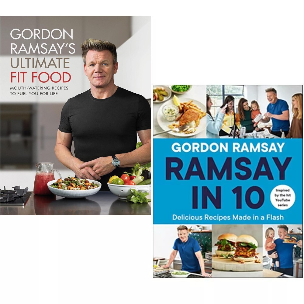 Gordon Ramsay 2 Books Collection Set Ultimate Fit Food, Ramsay in 10