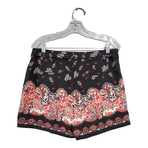Ann Taylor LOFT Womens Petite Size 4 Sunset Paisley Tie Waist Shorts Boho - Picture 2 of 12