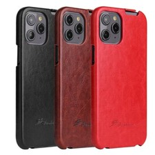 Vertical Flip PU Leather Case For iPhone 11 12 13 14 15 16 17 Pro Max Back Cover