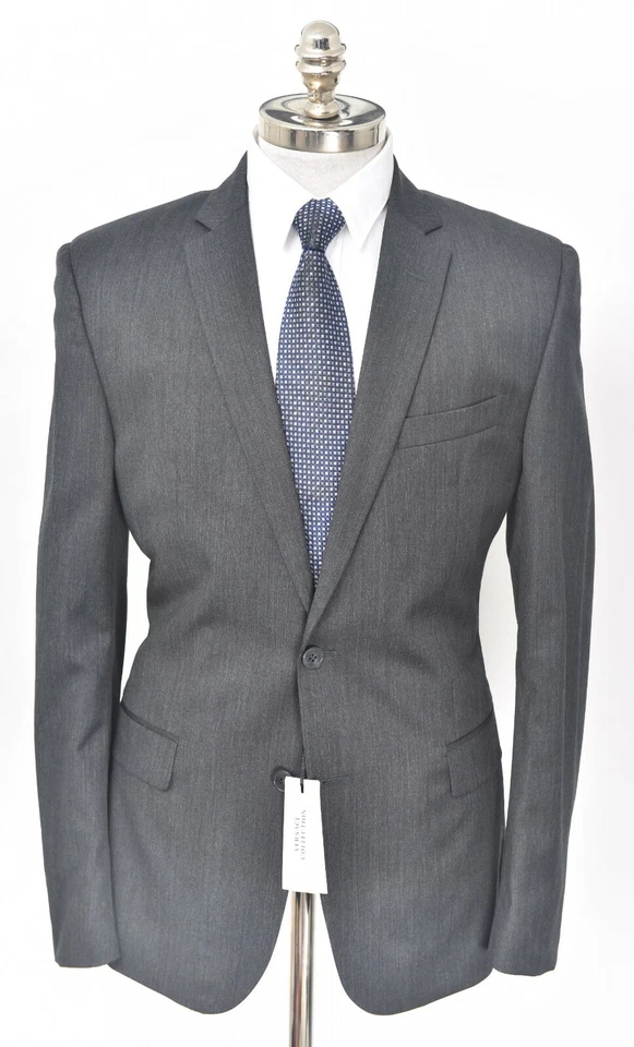 NWT VERSACE COLLECTION Gray Wool Slim 2 Btn Suit 42 R (EU 52) Drop 8 fits 40 R - Image 2 of 4