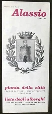 Alassio - City map and list of hotels - 1960 ca.