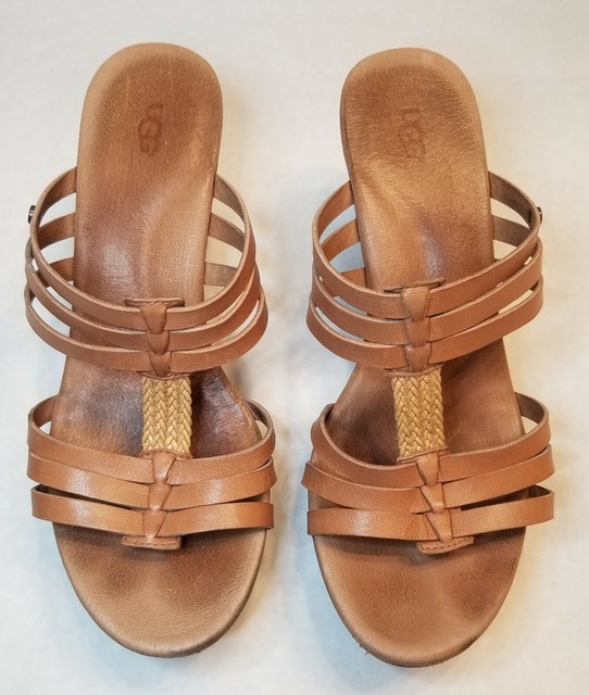 UGG Mattie Wedge Sandal UGG Size W 8- Brown FD1116A | eBay