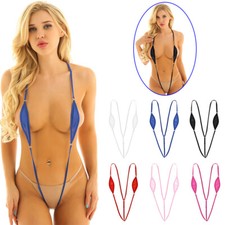 Women One-Piece Sexy Sling Shot Micro Mini Thongs Monokini Bikini Thong Swimsuit
