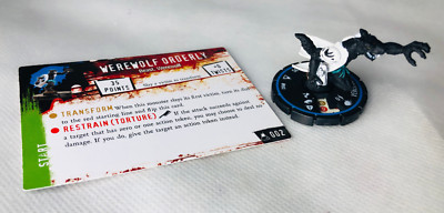 HorrorClix Werwolf Orderly #002 blau Figur Modell Vintage Horror Clix