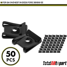 50Pcs Spring Type U-Nut Fastener Clip Retainer for Ford GM #8 Screw Size Metal
