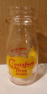 Gustafson Bros Dairy Horse ACL 2-Color Pyro HP Cream Milk Burlington Iowa FAMILY - Image 1 of 4