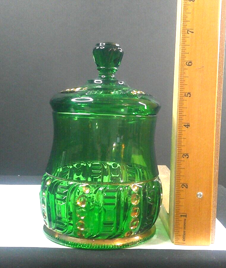 Seed Pod/Olympia, Riverside Glass Works, Sugar, Green/Gold, USA, 1898