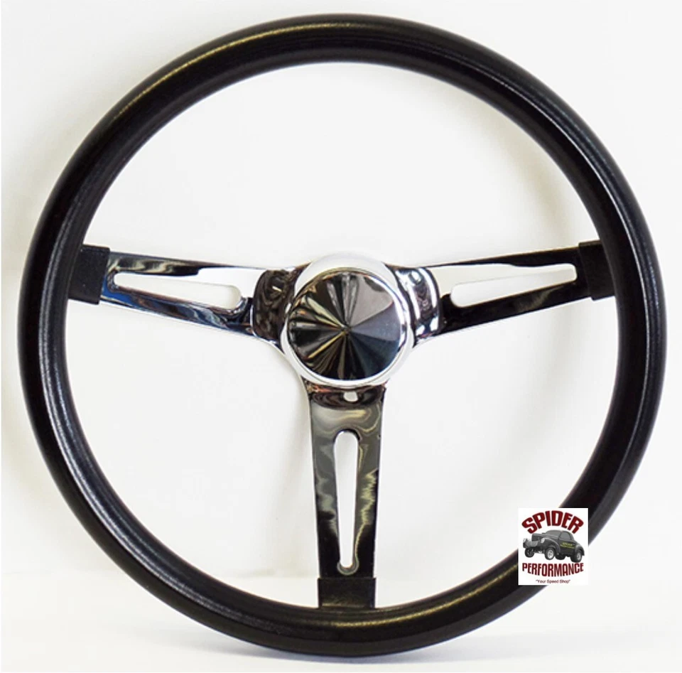 1974-1993 Volkswagen steering wheel 13 1/2" MUSCLE CAR CHROME - Image 4 of 4