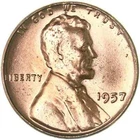 1957 P   Lincoln Wheat Cent - BU