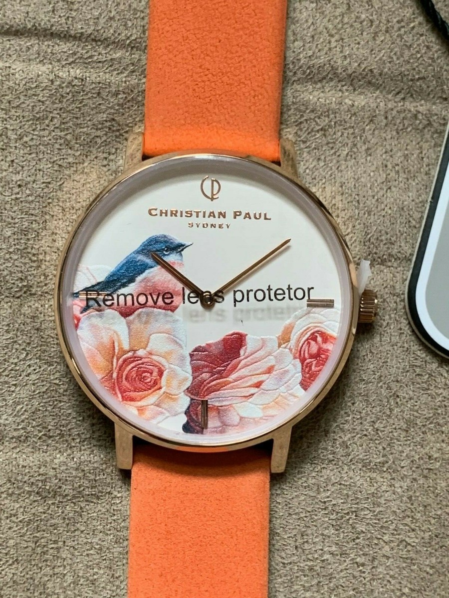 Christian Paul Watch Bondi Marble 35mm Rose Gold Watch / White Leather Strap main image 4