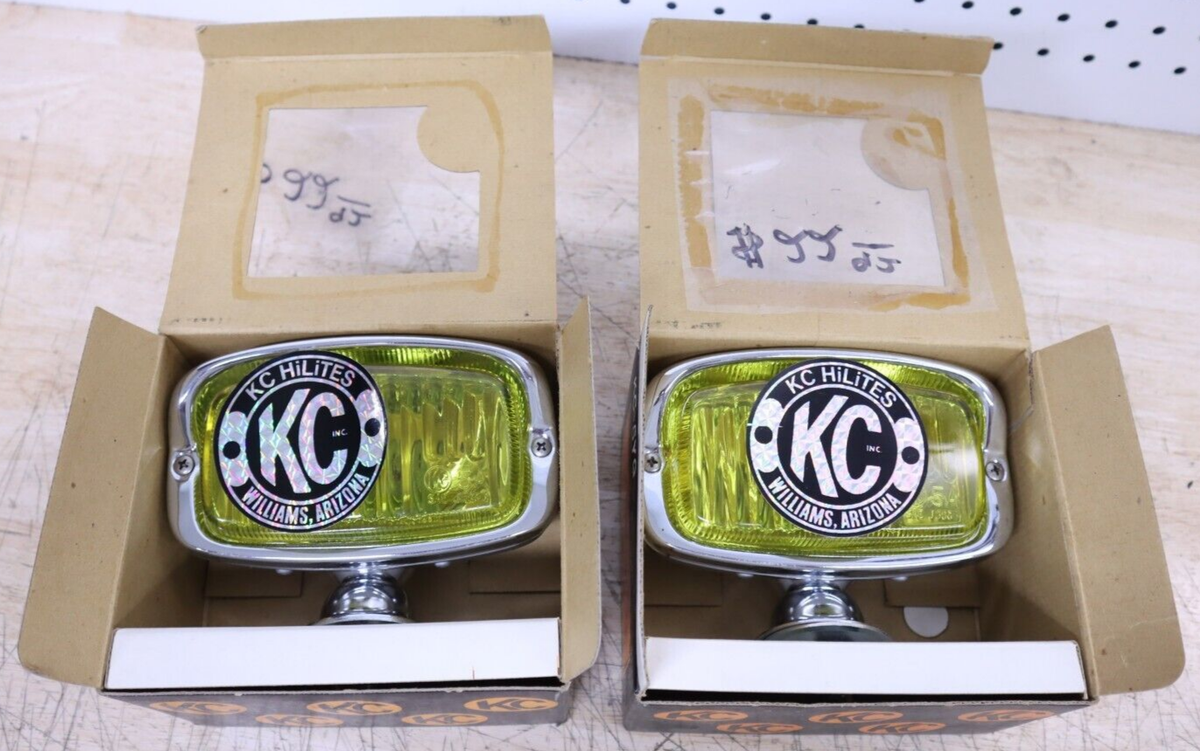 Super Rare NOS Original Vintage KC HiLites KC-5YQ Chrome