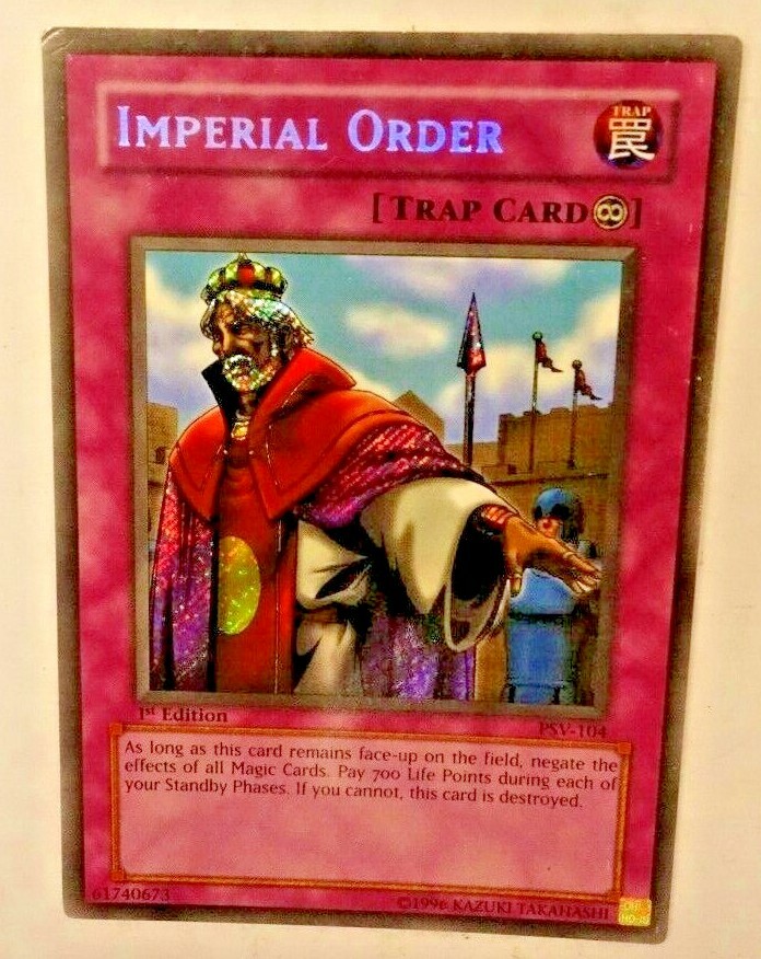 imperial order yugioh card YUGIOH IMPERIAL ORDER 1ST EDITION PSV-104 CARD