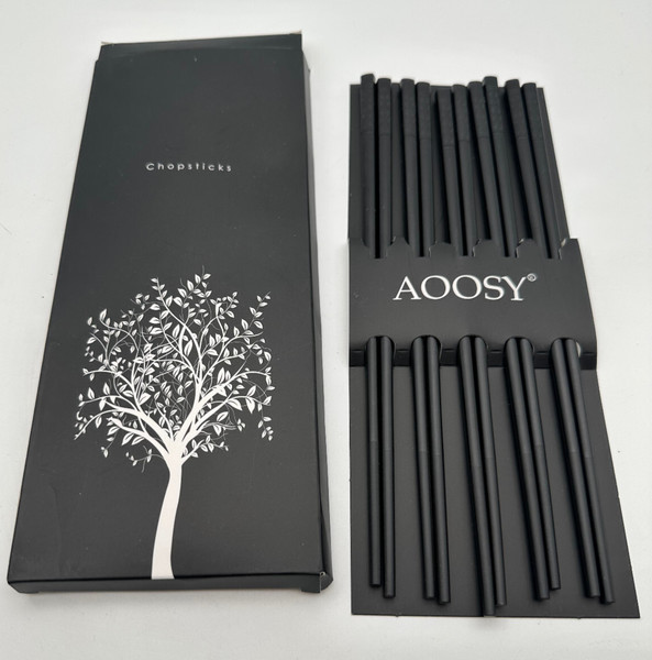 Aoosy 5-Paar Fiberglas SpüLmaschinenfeste EssstäBchen Japanische EssstäBchen-image
