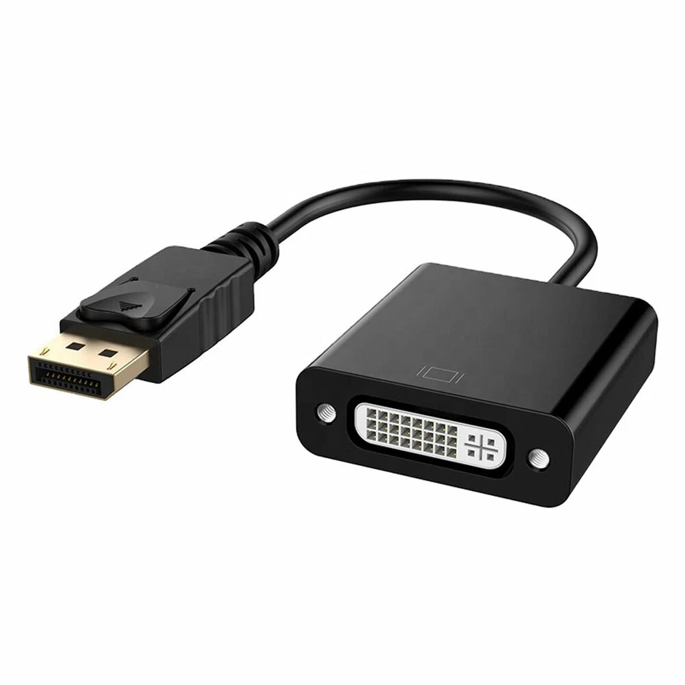 Displayport > DVI Adapter DP Stecker > DVI-I Buchse Konverter 1080p HDTV PC TV - Bild 2 von 4