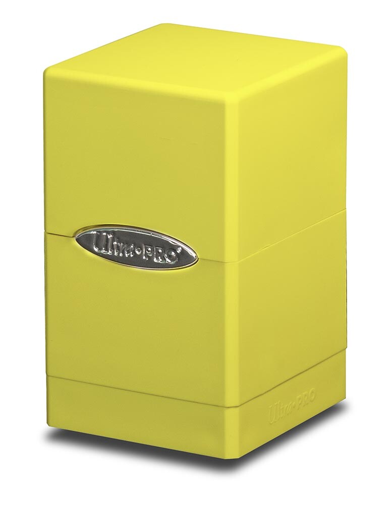 Ultra Pro Gaming Satin Tower Deck Box LEMON YELLOW Premium