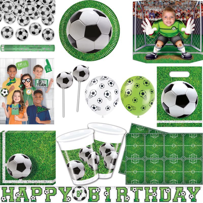 2 Fußball-Party-Banner Set – Ca. 3 M Lang, Aus Karton, Für Geburtstags- Und Sportpartys
