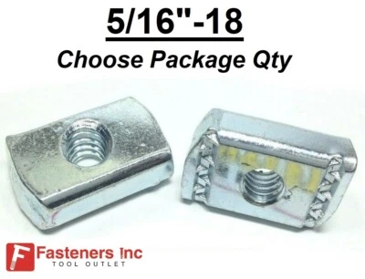GENERIC 5/16-18 Strut Nuts W/O Spring for Unistrut B-Line Channel #4166 P3007 Zinc / EG