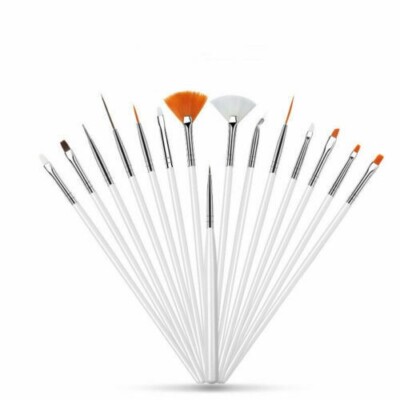 15-teiliges UV Gel Nail Art Design Set Punkte Malen Zeichnen Politur Pinsel Stift Werkzeuge