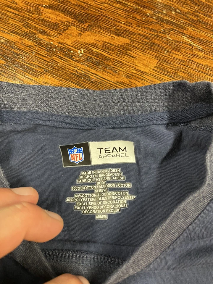 Camiseta de los Chicago Bears suave hilada con anillo del equipo de la NFL para hombre talla mediana negra Foto 3 de 3