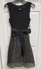 Madison Leigh Occasion Women Black /Gold Cocktail Dress 8 NWT
