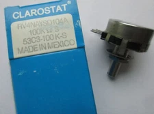 (1) Clarostat  100K OHM 100,000 Ohm Potentiometer (POT)