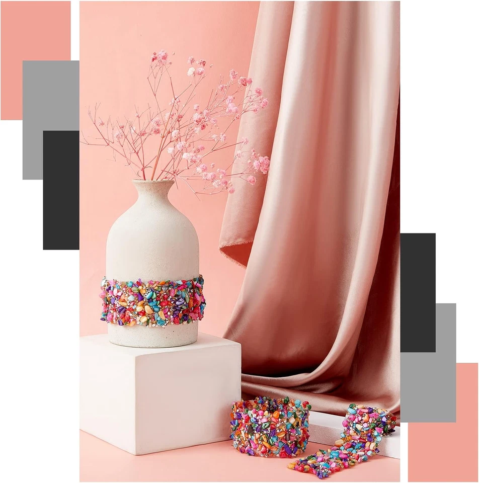 Pandahall 1 Yard 1.4 Inch Crystal Rhinestone Trim Hotfix Ribbon Colorful - Image 3 of 4