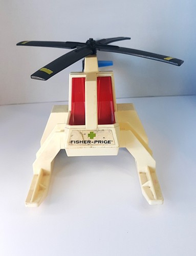 1974 Fisher Price Adventure People 305 Air Sea Rescue Copter Helicopter Toy - Picture 3 of 9