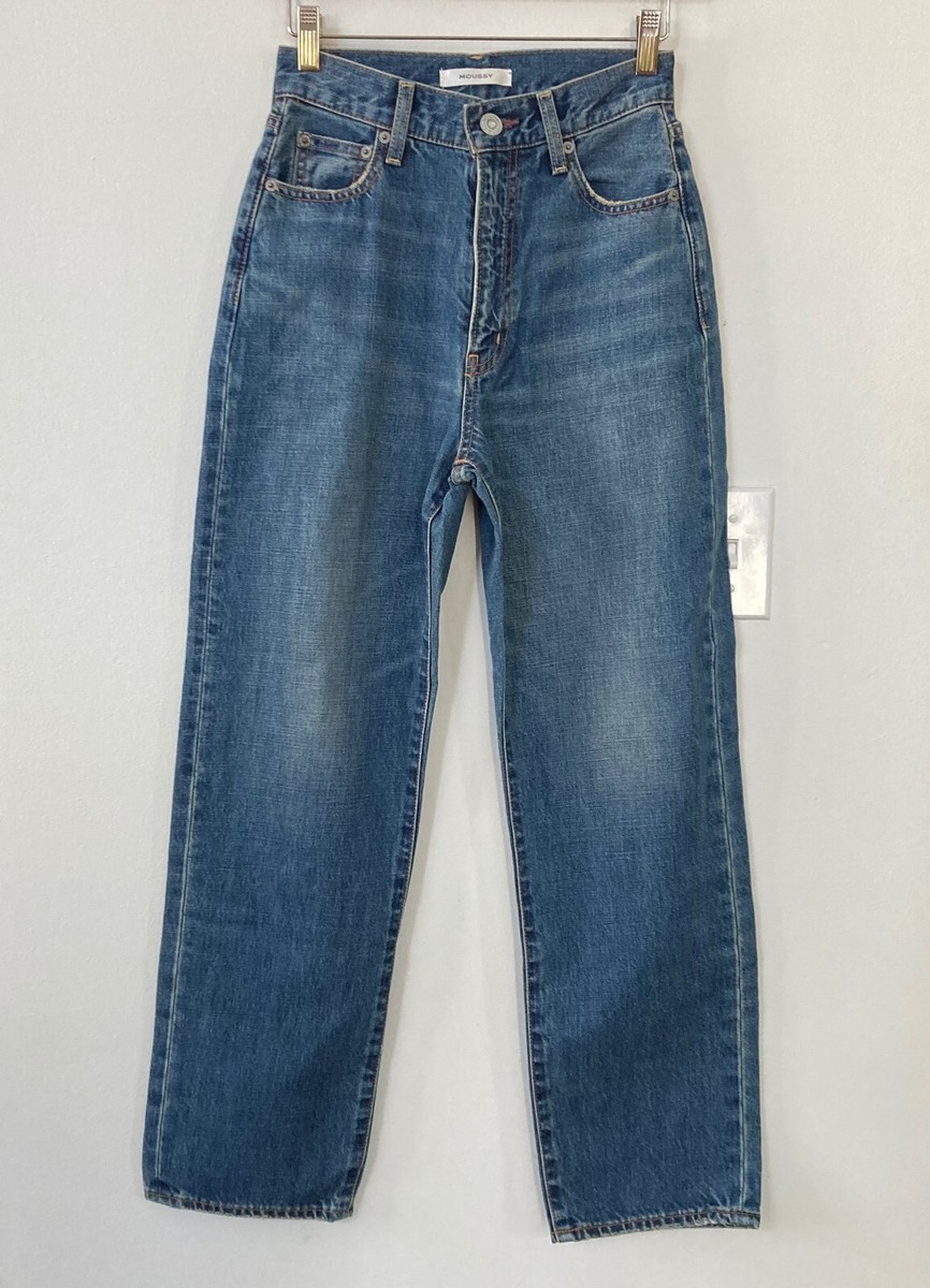 Moussy Womens Size 25 High Rise Denim Straight Leg Jeans | eBay