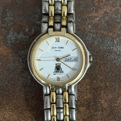 Vintage Alabama Crimson Tide Sun Time Watch Day-Date ROLL TIDE 90s Elephant Logo