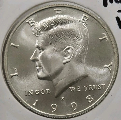 Rare 1998 S Kennedy Half Dollar Silver Special Matte Finish Uncirculated Coin