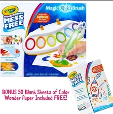 Crayola Color Wonder Magic Light Brush Paint  Station w/ 18 Pages & FREE 50 Pgs