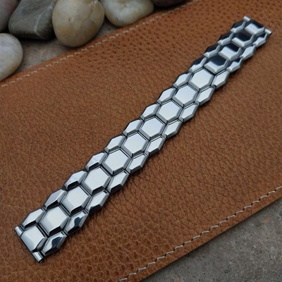 5/8'' Bellavance Stainless Steel Quadra-Stretch Expansion 50s Vintage Watch Band