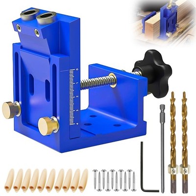 Pocket Hole Jig Taschenloch Bohrschablone Schrägloch Bohrhilfe Bohrvorrichtung