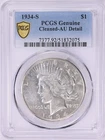 1934 S Peace Silver Dollar $1 PCGS AU Details (075)