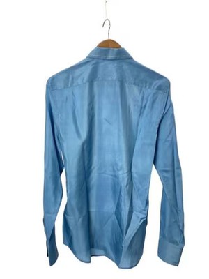 PRADA/15SS/Long-sleeved shirt/Size 40/Silk/Blue/ACU1 2015 301 | eBay