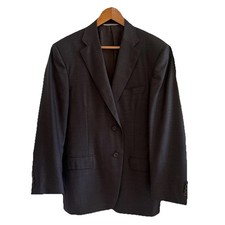 Canali Italy Blazer 52EU 42US 13290/37 Dark Charcoal Gray Stripe 100 Wool