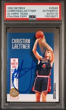 1992 SKYBOX OLYMPIC TEAM #USA9 CHRISTIAN LAETTNER PSA AUTHENTIC AUTO 10