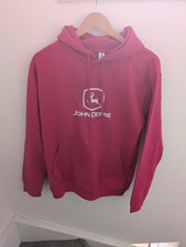 Just Hoods John Deere Fushia Pink Hoodie Size Small New