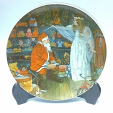 Norman Rockwell The Snow Queen First Edition Vtg 1979 Plate Santa Christmas