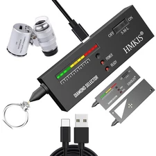 Diamond Tester Pen, Professional Jewelry with 60X Black 